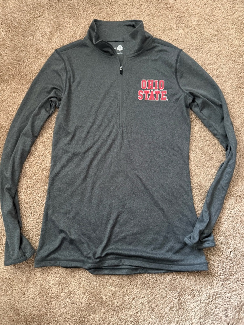 Ohio State Gray 1/4 Zip - size small